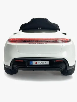 Elbiler & -Køretøjer-Injusa Porsche Taycan Elbil 6V, Hvid