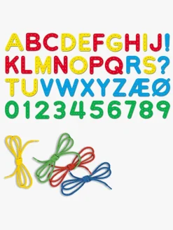 Kreativt Legetøj-Quercetti Snørebånd ABC & 123 Undervisningssæt