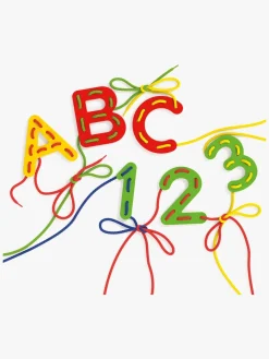 Kreativt Legetøj-Quercetti Snørebånd ABC & 123 Undervisningssæt