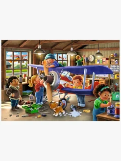 Spil & Puslespil-Ravensburger Airplane & Train Repairs Puslespil 2x24 Brikker