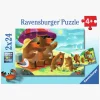 Spil & Puslespil-Ravensburger Bjørnefamilien Puslespil 2x24 Brikker