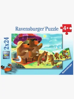 Spil & Puslespil-Ravensburger Bjørnefamilien Puslespil 2x24 Brikker