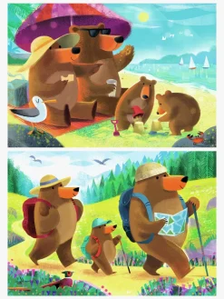 Spil & Puslespil-Ravensburger Bjørnefamilien Puslespil 2x24 Brikker