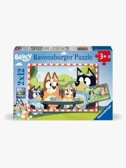 Spil & Puslespil-Ravensburger Bluey Puslespil 2x12 Brikker