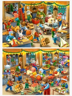 Spil & Puslespil-Ravensburger Christmas Toy Factory Puslespil 2x12 Brikker