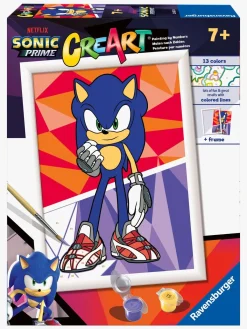 Kreativt Legetøj-Ravensburger CreArt Sonic Prime Malesæt