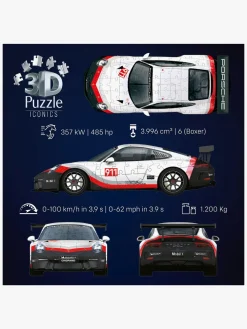 Spil & Puslespil-Ravensburger Iconics 3D-puslespil Porsche 911 GT3 Cup 154 Brikker