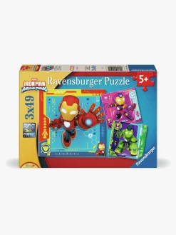 Spil & Puslespil-Ravensburger Iron Man & His Awesome Friends Puslespil 3x49 Brikker