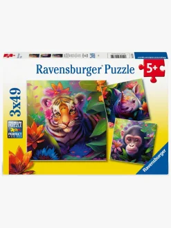 Spil & Puslespil-Ravensburger Jungle Babies Puslespil 3x49 Brikker
