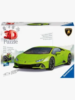 Spil & Puslespil-Ravensburger Lamborghini Huracán EVO-Verde 3D-puslespil 156 Brikker