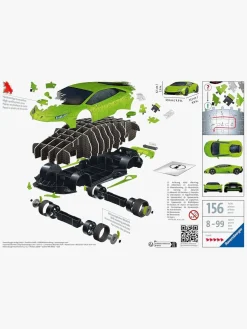Spil & Puslespil-Ravensburger Lamborghini Huracán EVO-Verde 3D-puslespil 156 Brikker