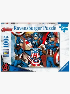 Spil & Puslespil-Ravensburger Marvel Avengers Captain America XXL Puslespil 100 Brikker