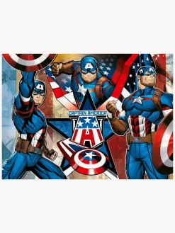 Spil & Puslespil-Ravensburger Marvel Avengers Captain America XXL Puslespil 100 Brikker