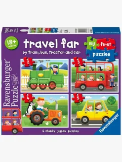 Spil & Puslespil-Ravensburger My First Puzzles Travel far Puslespil 4-i-1 Flerfarvet
