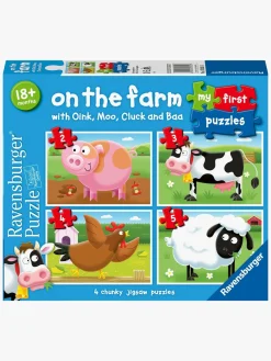 Spil & Puslespil-Ravensburger My First Puzzles On the Farm Puslespil 4-i-1 Flerfarvet