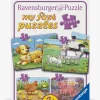 Spil & Puslespil-Ravensburger My First Puzzles Puslespil Bondegårdsdyr 4-i-1