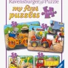 Spil & Puslespil-Ravensburger My First Puzzles Puslespil Dyr På Byggepladser 4-i-1