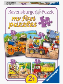 Spil & Puslespil-Ravensburger My First Puzzles Puslespil Dyr På Byggepladser 4-i-1