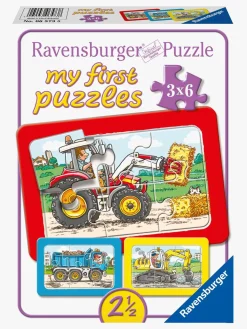 Spil & Puslespil-Ravensburger Puslespil Arbejdskøretøjer 3x6 Brikker