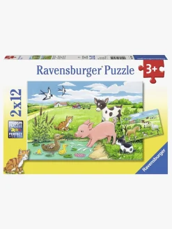 Spil & Puslespil-Ravensburger Puslespil Baby Bondegårdsdyr 2x12 Brikker