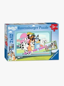 Spil & Puslespil-Ravensburger Puslespil Bluey 2x12 Brikker