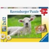 Spil & Puslespil-Ravensburger Puslespil Bondegårdsdyr 2x12 Brikker