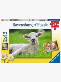 Spil & Puslespil-Ravensburger Puslespil Bondegårdsdyr 2x12 Brikker