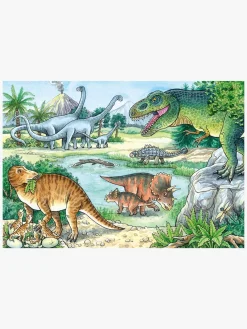 Spil & Puslespil-Ravensburger Puslespil Dinosaurusser på Land & i Vand 2x24 Brikker