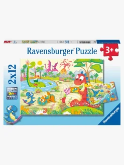 Spil & Puslespil-Ravensburger Puslespil Dinosaur 2x12 Brikker