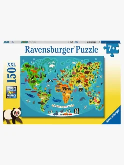 Spil & Puslespil-Ravensburger Puslespil Dyr Verdenskort 150 Brikker