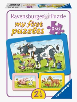 Spil & Puslespil-Ravensburger Puslespil Dyrevenner 3x6 Brikker