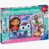 Spil & Puslespil-Ravensburger Puslespil Gabby's Dollhouse 3 x 49 Brikker
