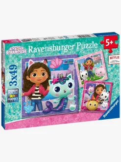 Spil & Puslespil-Ravensburger Puslespil Gabby's Dollhouse 3 x 49 Brikker