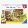 Spil & Puslespil-Ravensburger Puslespil Gårdsarbejde 2x12 Brikker