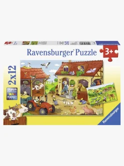 Spil & Puslespil-Ravensburger Puslespil Gårdsarbejde 2x12 Brikker