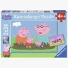 Spil & Puslespil-PeppaPig Ravensburger Puslespil Gurli Gris Familieliv 2x24