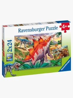 Spil & Puslespil-Ravensburger Puslespil Jurassic Dyreliv, 2X24 Brikker