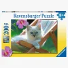 Spil & Puslespil-Ravensburger Puslespil Kattekilling i Solstol 200 Brikker