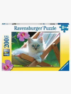 Spil & Puslespil-Ravensburger Puslespil Kattekilling i Solstol 200 Brikker