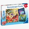 Spil & Puslespil-Ravensburger Puslespil Magiske Karakterer, 3X49 Brikker
