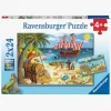 Spil & Puslespil-Ravensburger Puslespil Pirates and Mermaids 2x24 Brikker