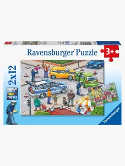 Spil & Puslespil-Ravensburger Puslespil Politi og Brandbil 2x12 Brikker