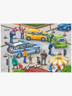 Spil & Puslespil-Ravensburger Puslespil Politi og Brandbil 2x12 Brikker