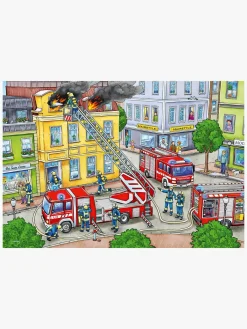 Spil & Puslespil-Ravensburger Puslespil Politi og Brandbil 2x12 Brikker