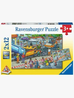 Spil & Puslespil-Ravensburger Puslespil Road Construction Site 2x12 Brikker