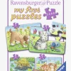 Spil & Puslespil-Ravensburger Puslespil Søde Dyr 2, 4, 6 & 8 Brikker