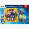 Spil & Puslespil-Ravensburger Puslespil Sonic Core 3x49 Brikker