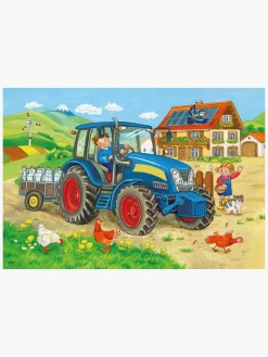 Spil & Puslespil-Ravensburger Puslespil Traktor & Gravemaskine 2x12 Brikker