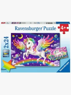 Spil & Puslespil-Ravensburger Puslespil Unicorn & Pegasus 2x24 Brikker
