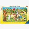 Spil & Puslespil-Ravensburger Rammepuslespil Dyrenes Fødselsdagsfest 15 Brikker